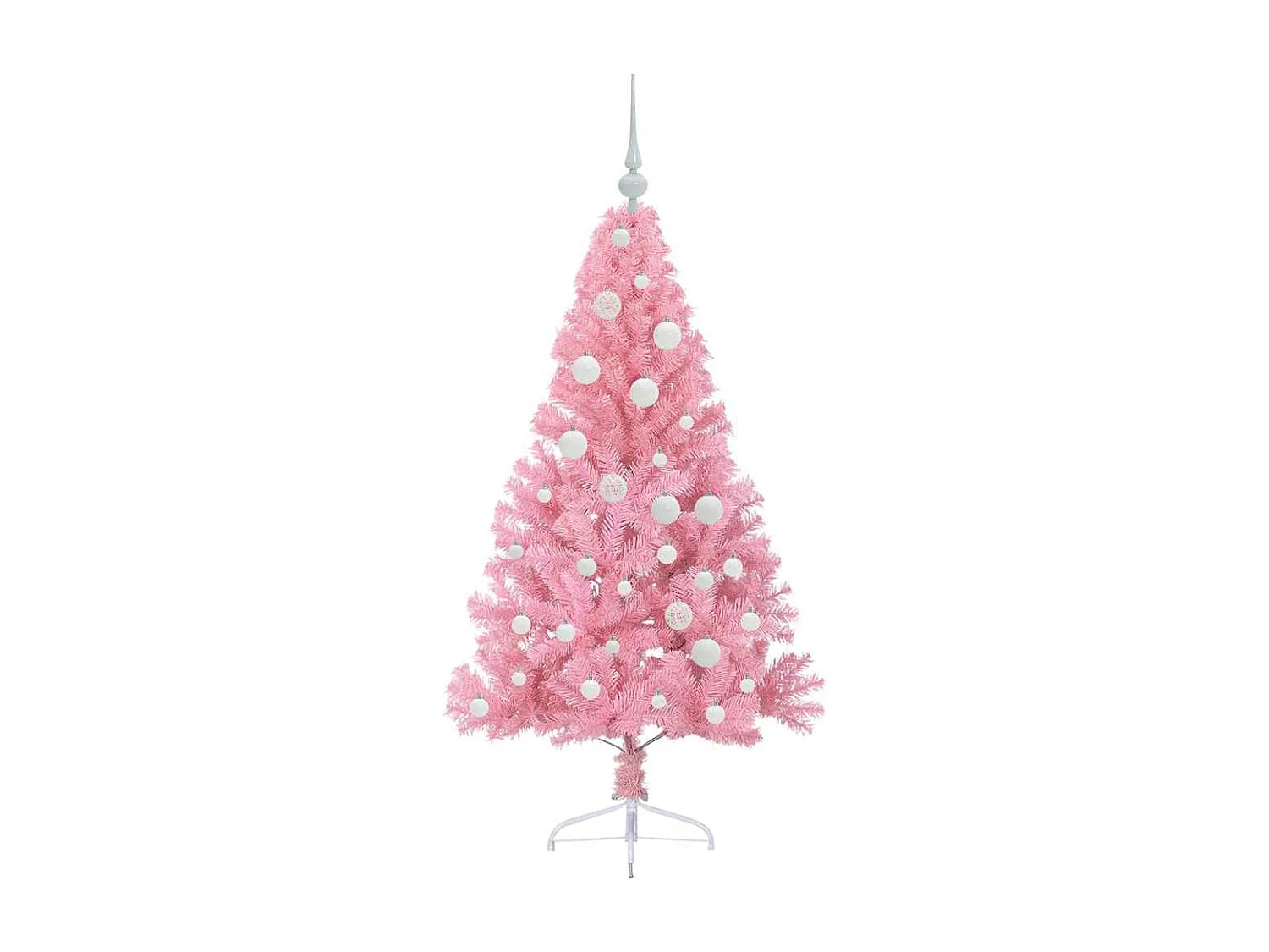 Sapin de Noël artificiel pré-éclairé Rose 120 cm PVC