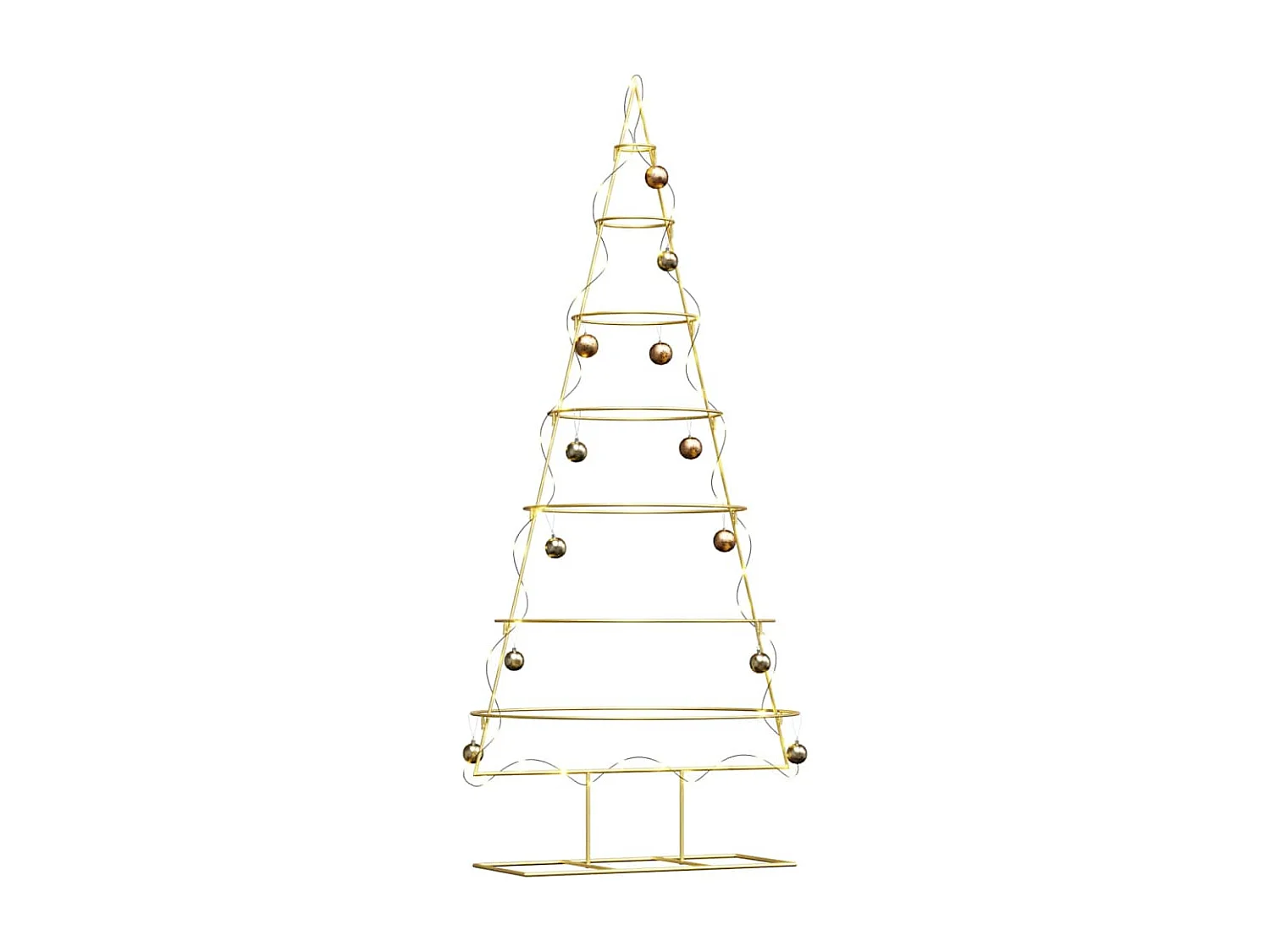 Gouden metalen kerstboom 180 cm gepoedercoat staal