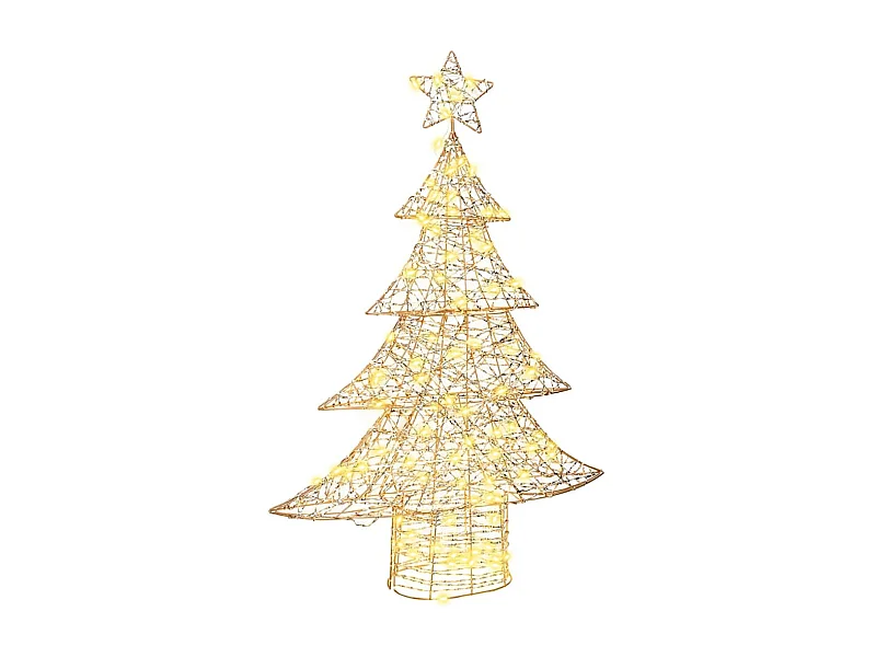 Sapin de Noël avec 120 LED Blanc chaud 120 cm PET