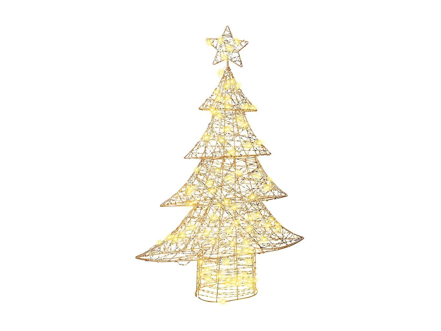 Sapin de Noël avec 120 LED Blanc chaud 120 cm PET