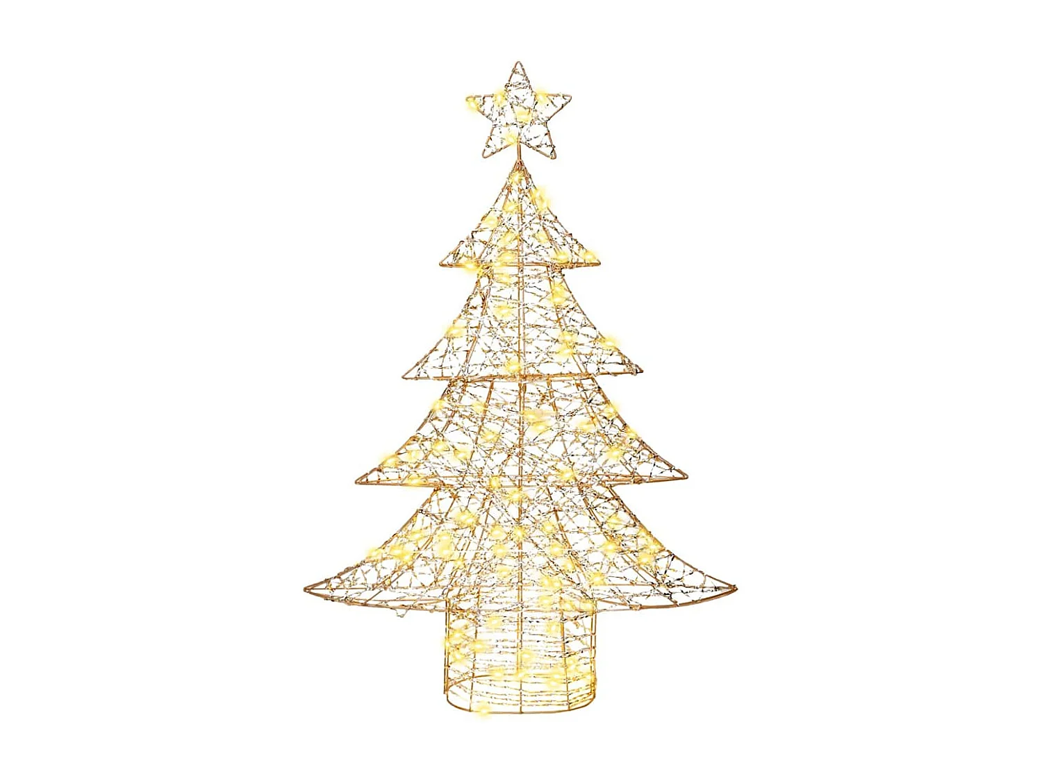 Sapin de Noël avec 120 LED Blanc chaud 120 cm PET