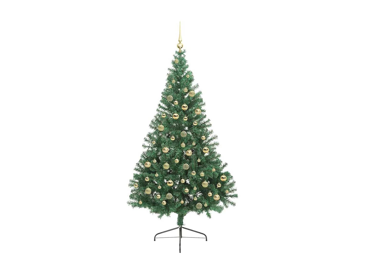 Künstlicher Weihnachtsbaum mit Beleuchtung, Grün, 210 cm, PVC