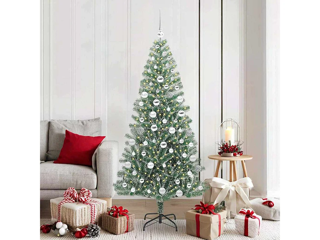 Künstlicher Weihnachtsbaum mit Schneeflocke und LED-Licht