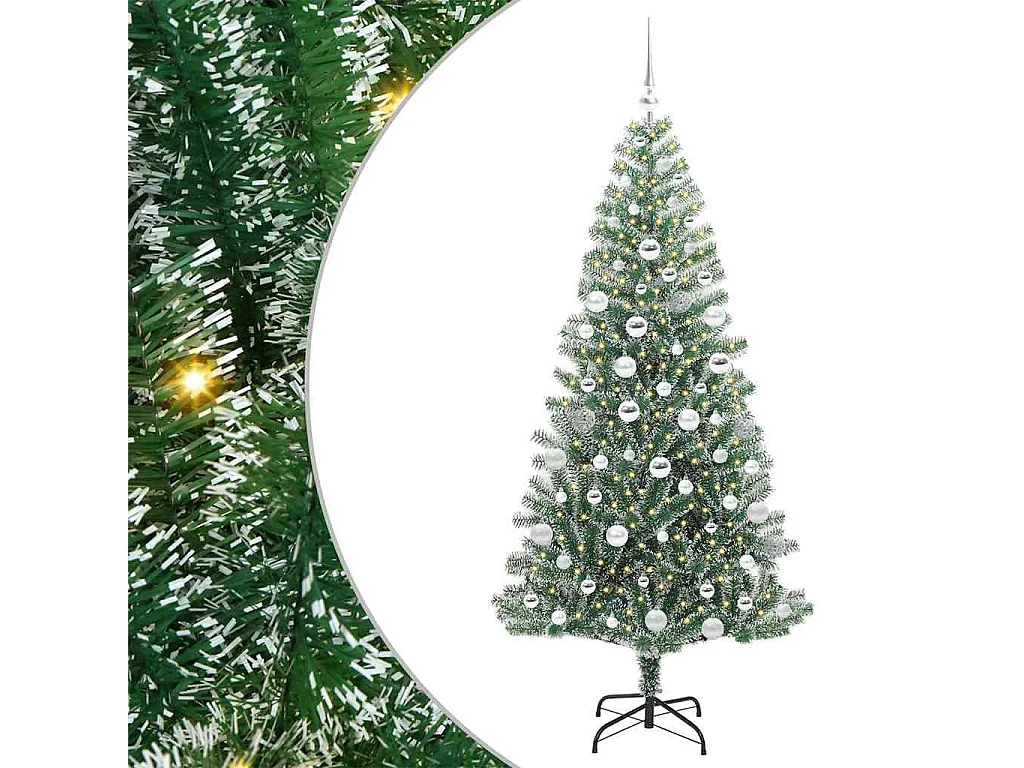 Künstlicher Weihnachtsbaum mit Schneeflocke und LED-Licht