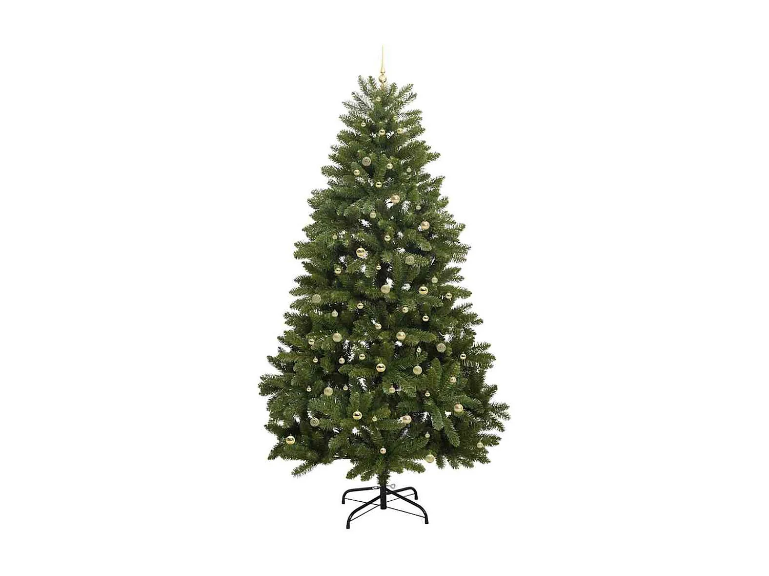 Albero di Natale artificiale con 300 LED Verde 270 cm PVC e metallo