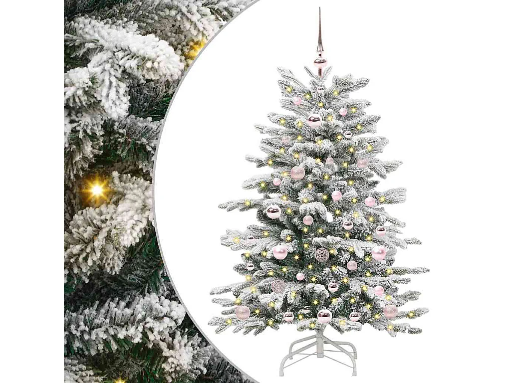 Künstlicher Weihnachtsbaum mit klappbaren Zweigen Weiß 120 cm