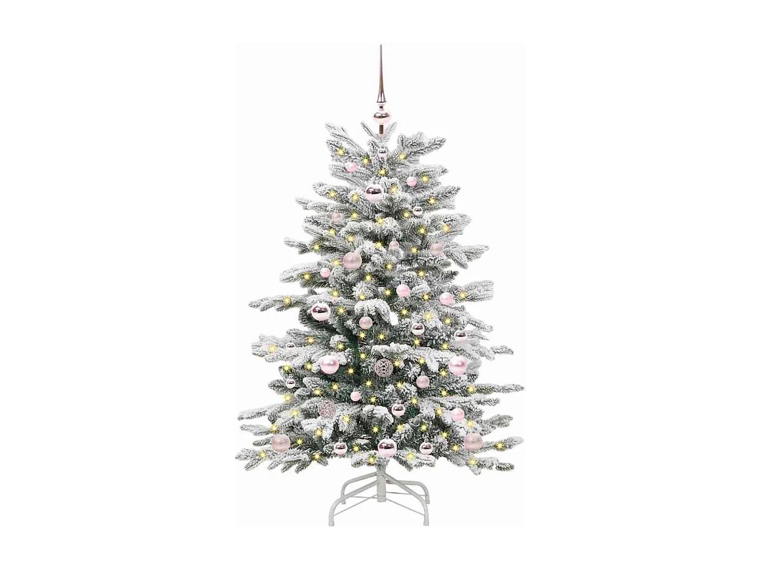 Künstlicher Weihnachtsbaum mit klappbaren Zweigen Weiß 120 cm