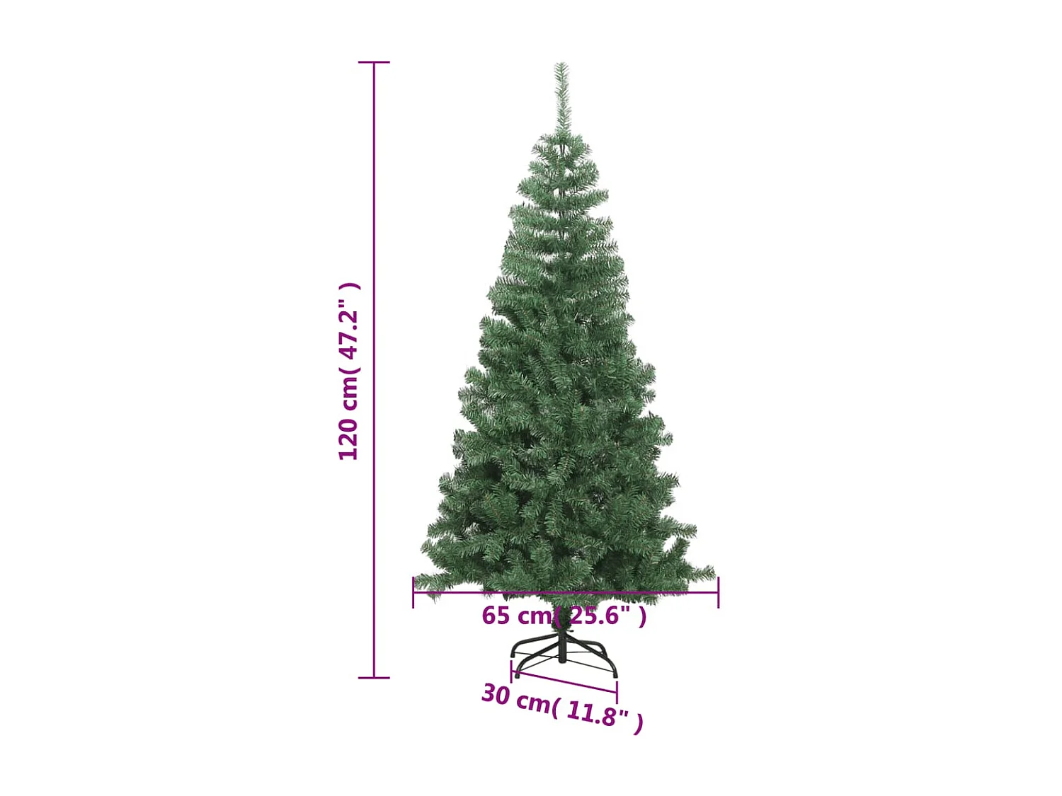 Künstlicher Weihnachtsbaum mit Ständer 120 cm 230 Zweige