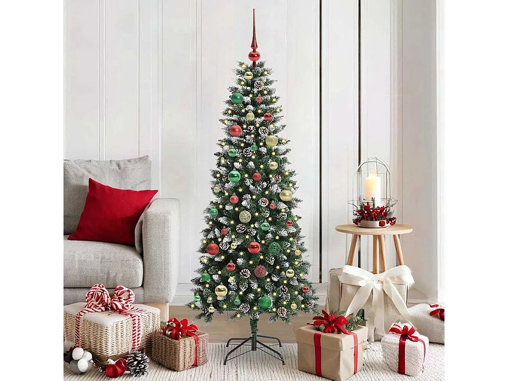 Albero di Natale artificiale con 150 LED Verde 66 x 66 x 150 cm