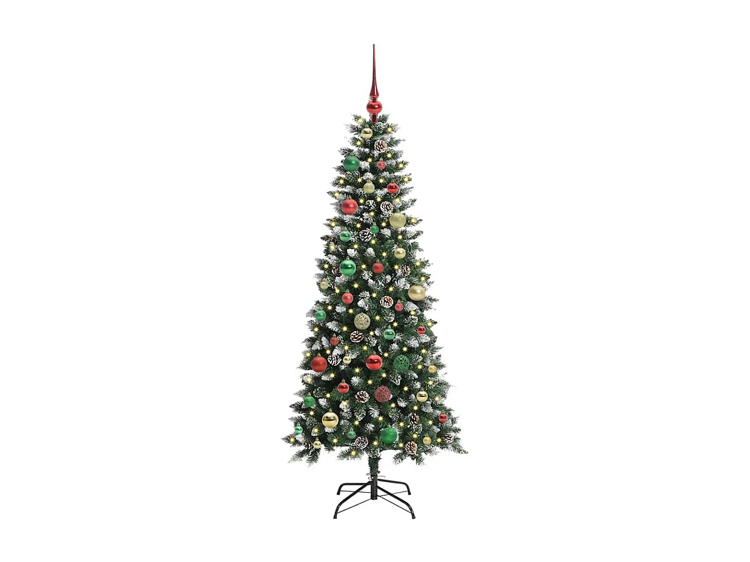 Albero di Natale artificiale con 150 LED Verde 66 x 66 x 150 cm