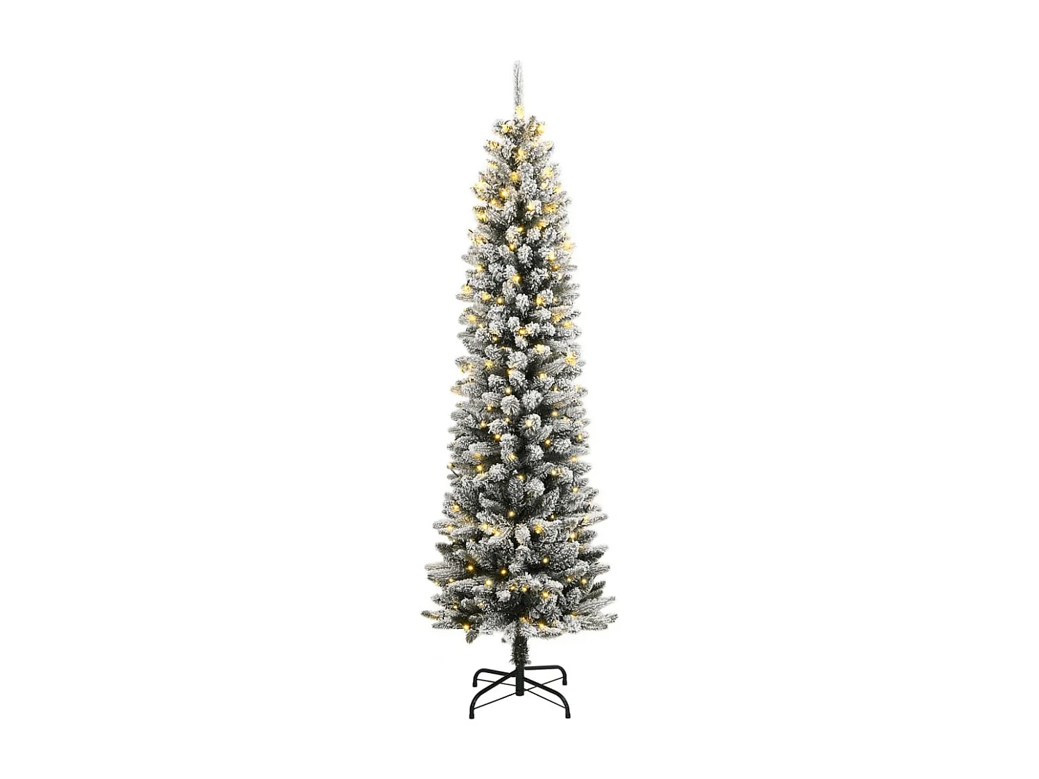 Albero di Natale artificiale con 300 LED e neve a fiocchi 240 cm