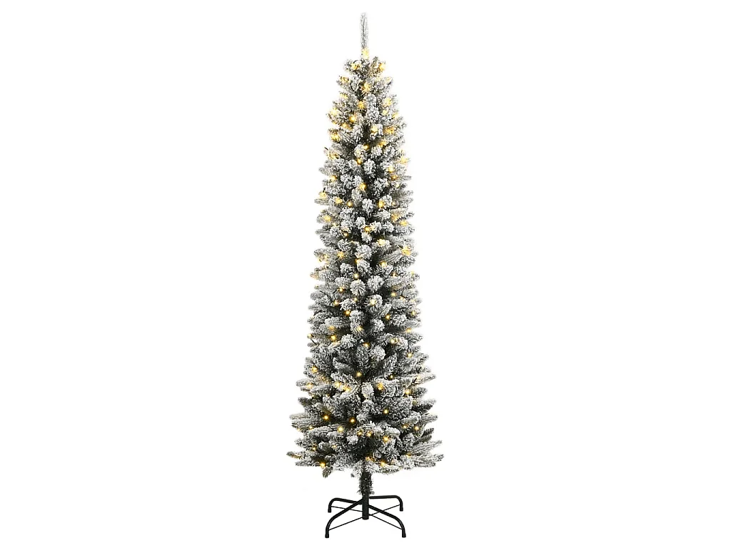 Sapin de Noël artificiel 300 LED et neige floquée 240 cm