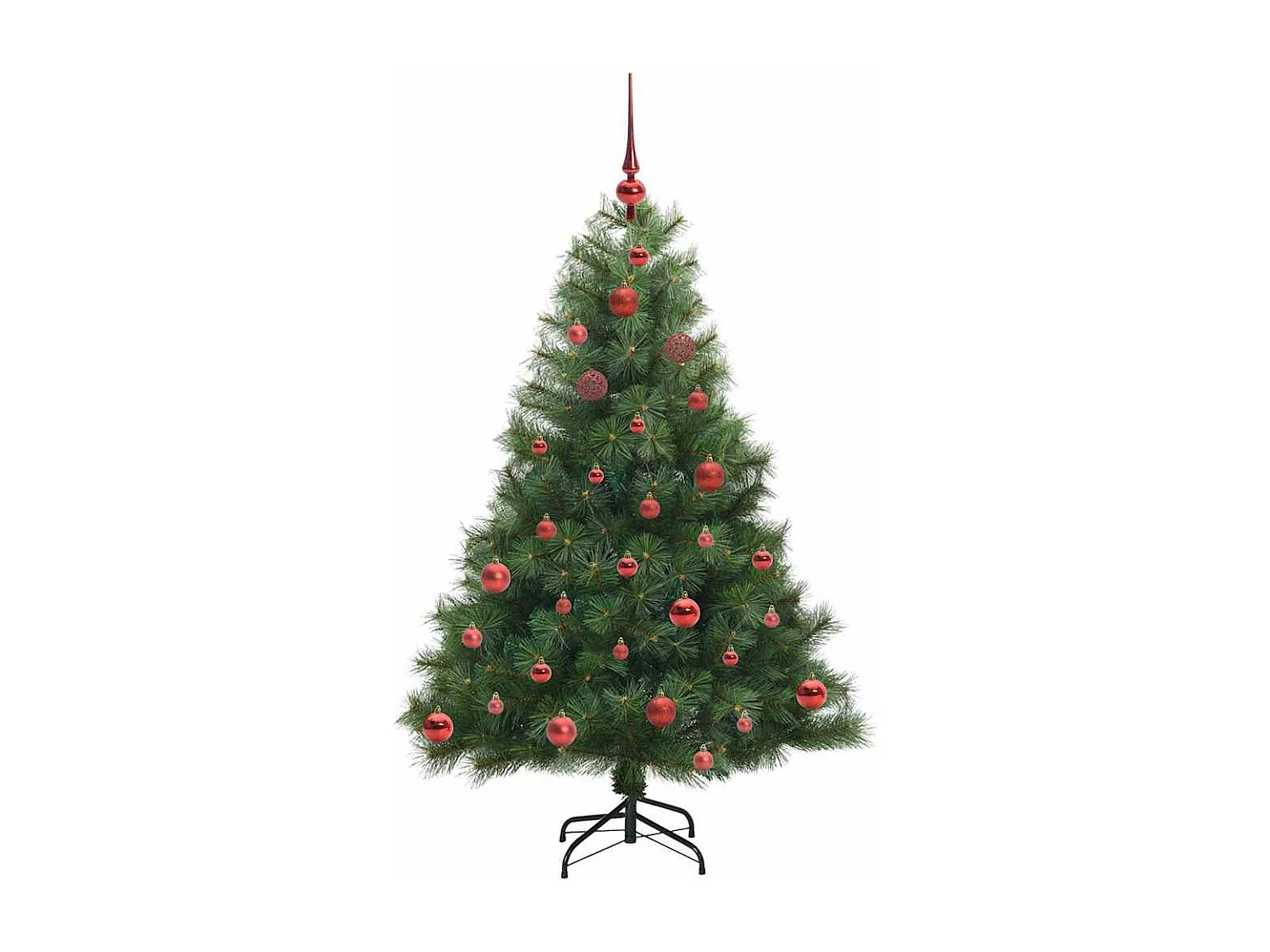Künstlicher Weihnachtsbaum mit 150 LEDs Grün 150 cm PE und PVC