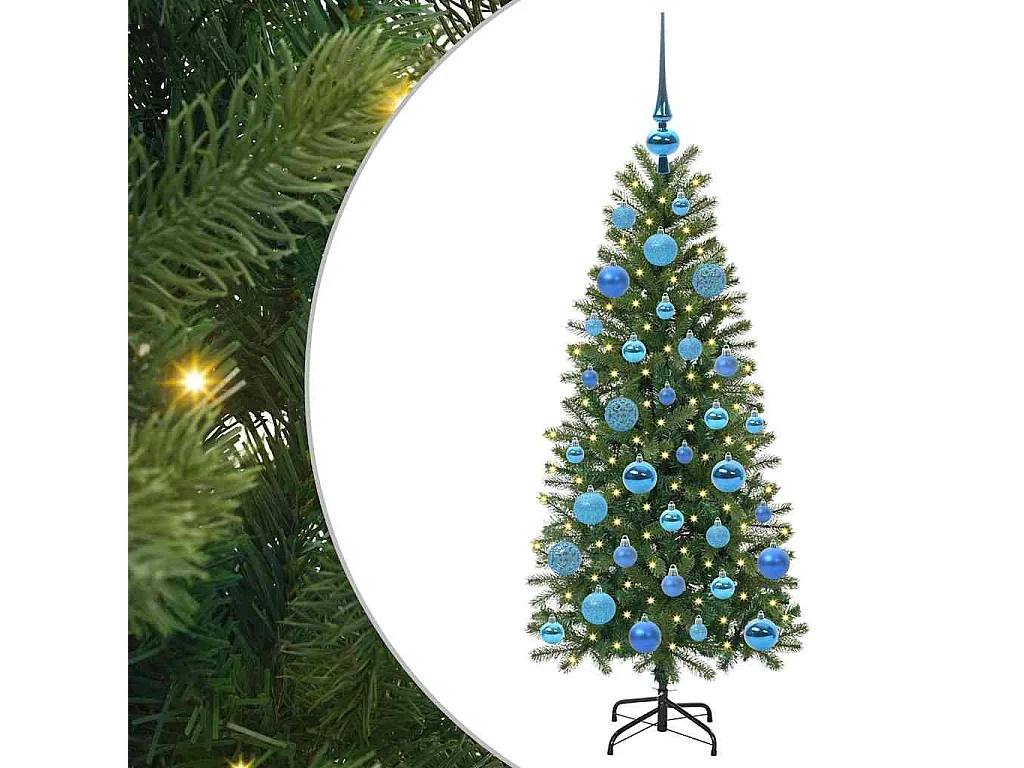 Kunstkerstboom met 150 LED's Groen 120 cm PE en PVC