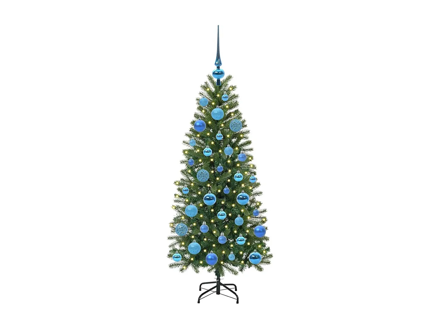 Kunstkerstboom met 150 LED's Groen 120 cm PE en PVC
