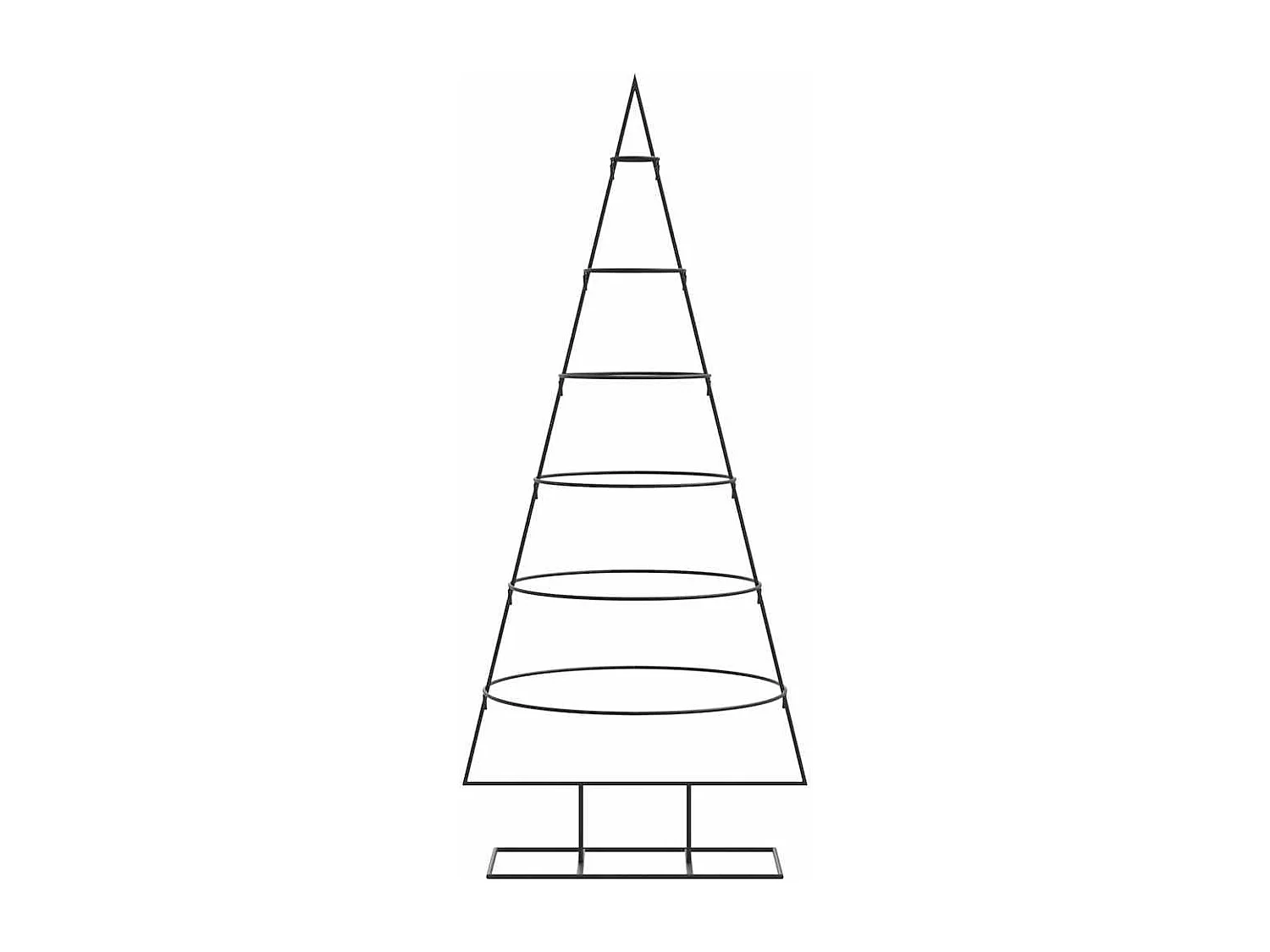 Metall Weihnachtsbaum zur Dekoration schwarz 150 cm