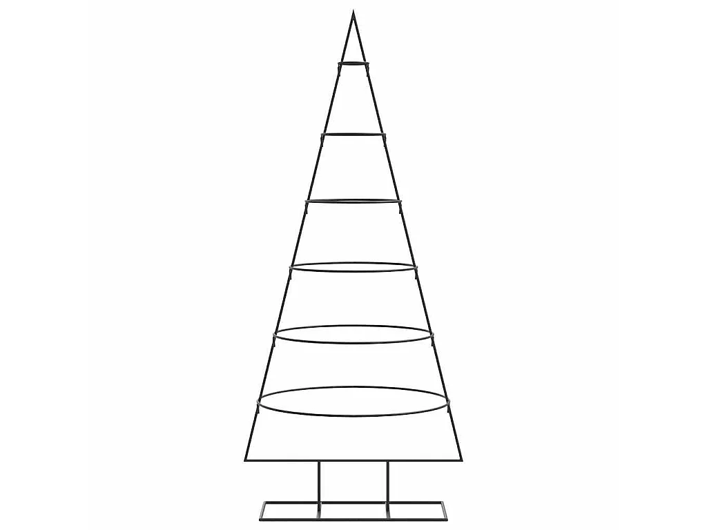 Arbre de Noël en métal pour décoration noir 150 cm