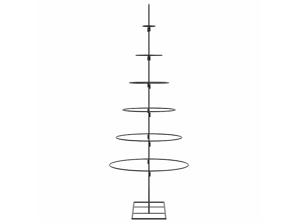 Arbre de Noël en métal pour décoration noir 150 cm
