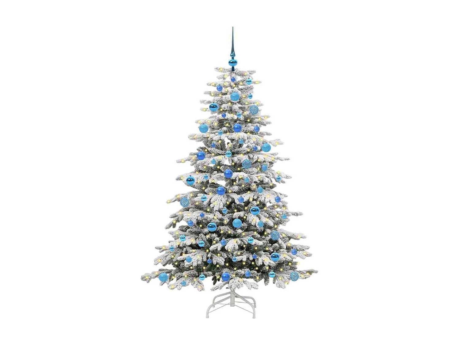 Albero di Natale artificiale con rami incernierati bianco 180 cm