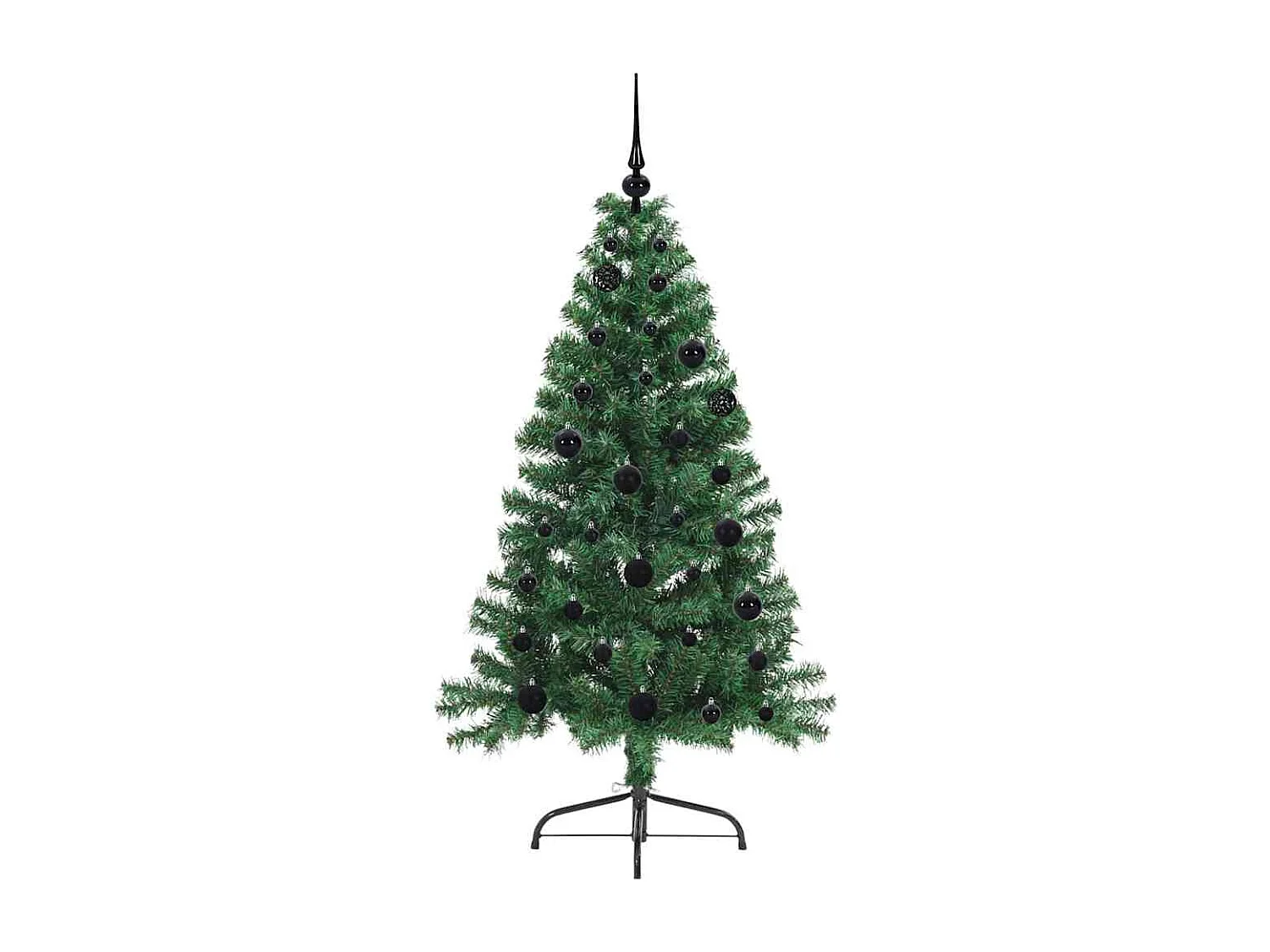 Künstlicher Weihnachtsbaum mit Beleuchtung, Grün, 150 cm, PVC