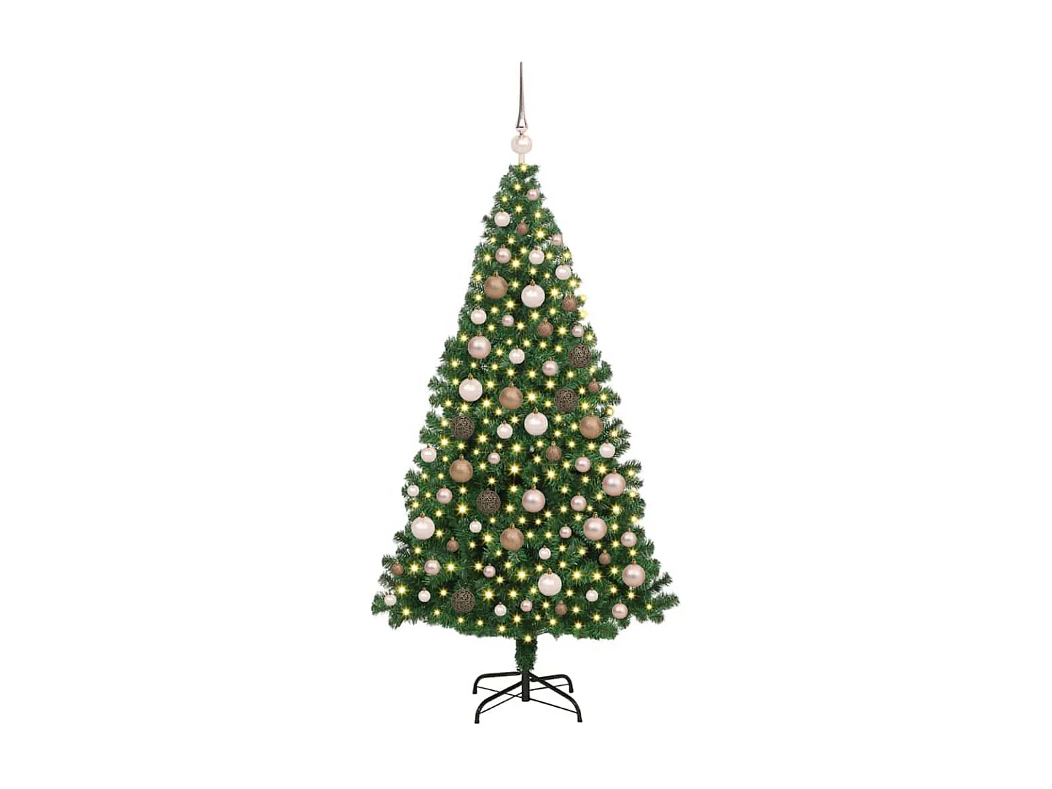 Künstlicher Weihnachtsbaum Grün 180 cm PVC, Stahl und Kunststoff