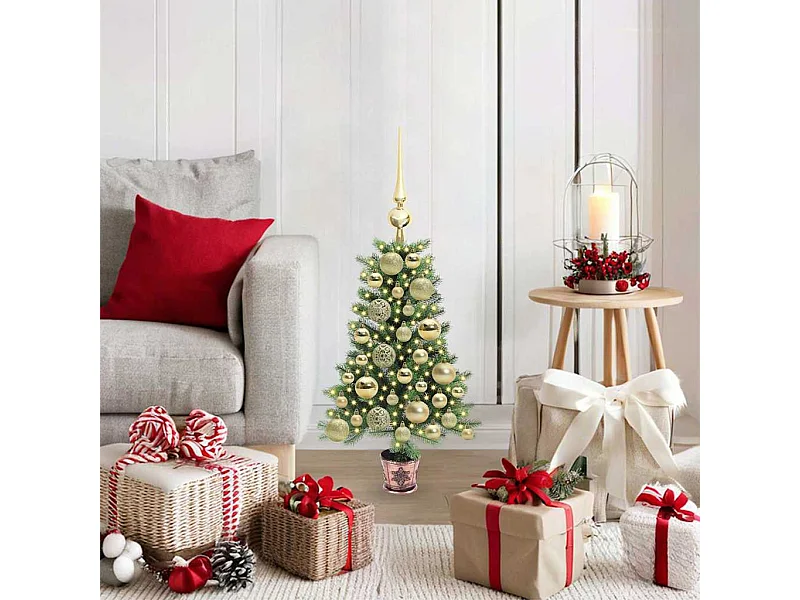 Weihnachtsbaum mit 150 LEDs mit Ständer Grün 65 cm PE