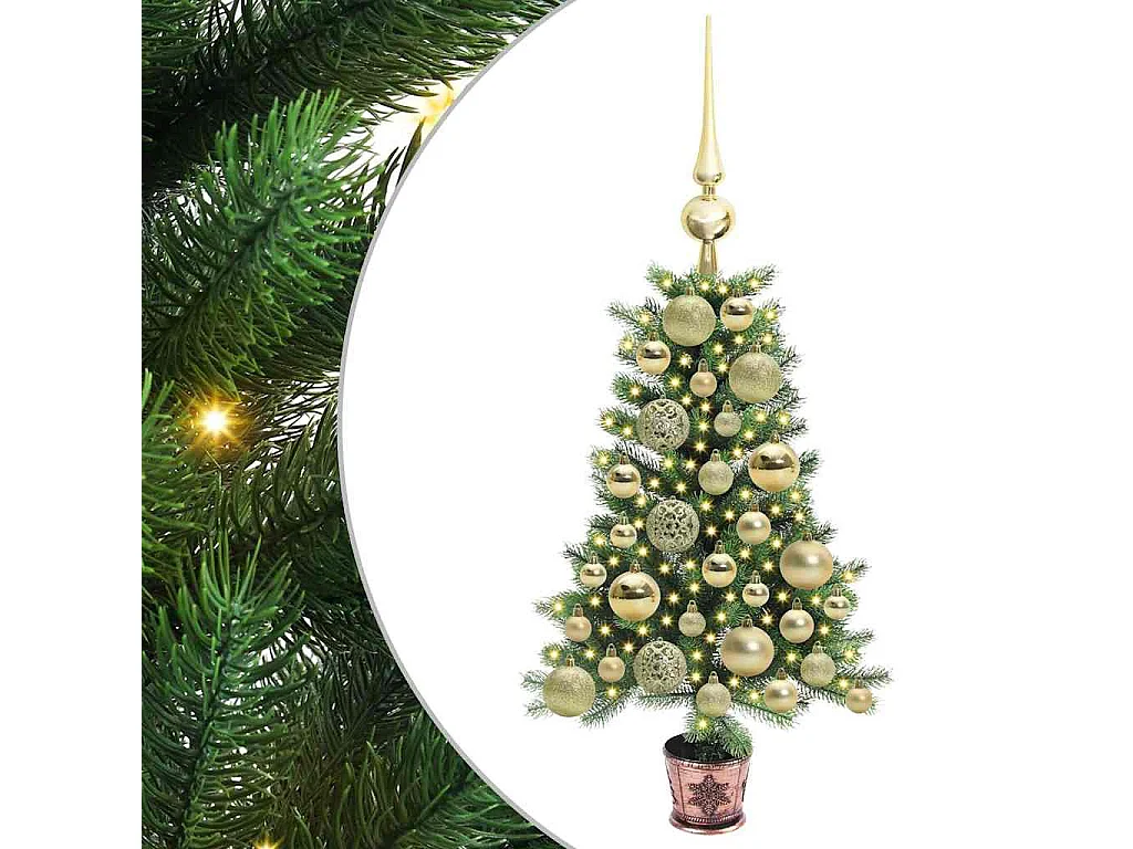 Weihnachtsbaum mit 150 LEDs mit Ständer Grün 65 cm PE