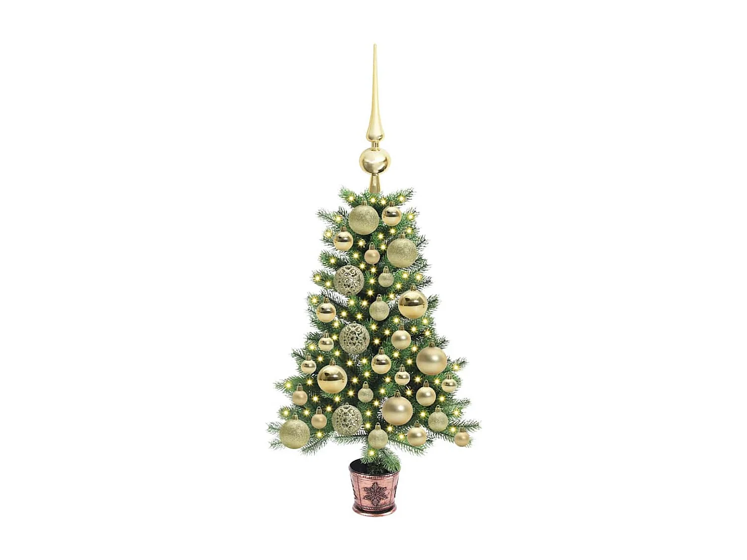 Sapin de Noël avec 150 LED avec support Vert 65 cm PE