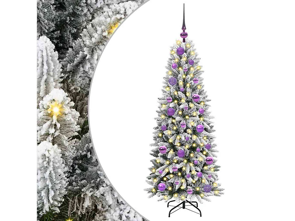 Albero di Natale artificiale con 150 LED Bianco 53 x 53 x 120 cm