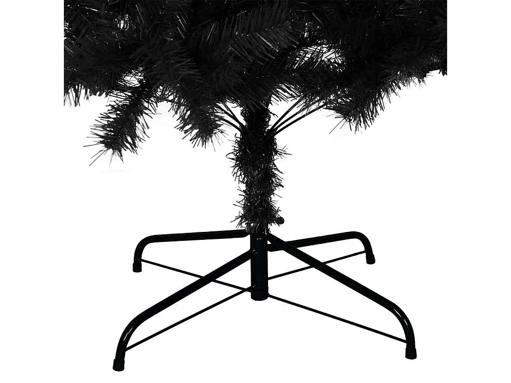 Sapin de Noël artificiel avec support noir 180 cm PVC