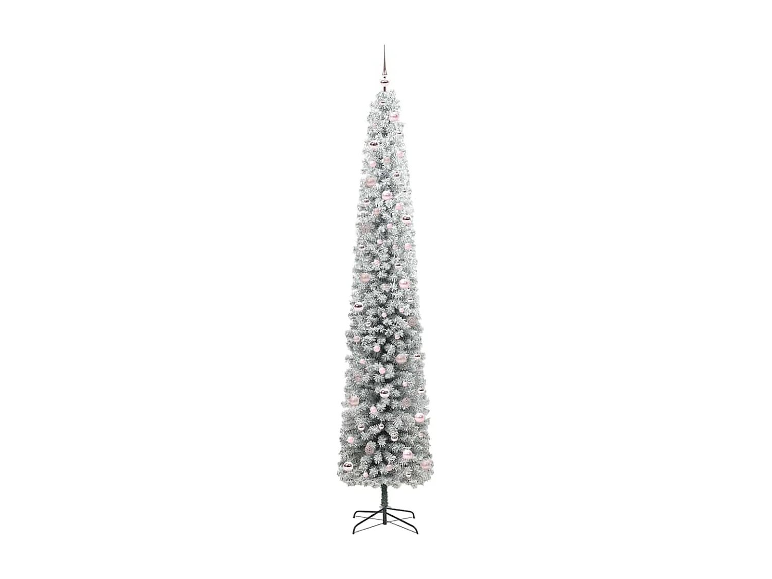 Künstlicher Weihnachtsbaum Grün 270 cm PVC und Stahl und Kunststoff