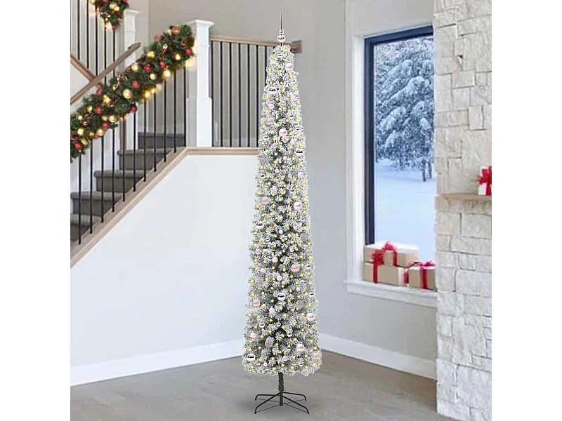 Sapin de Noël artificiel Vert 270 cm PVC et acier et plastique