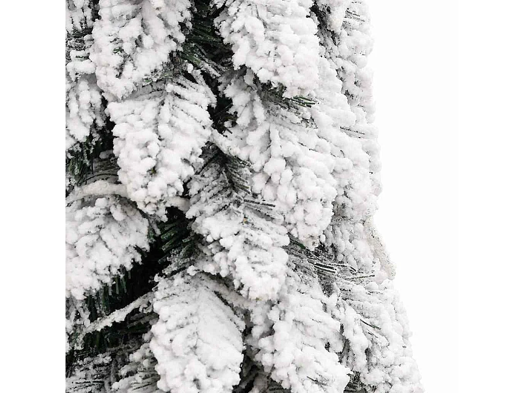 Voorverlichte kunstkerstboom met 80 LED's/sneeuwvlokken