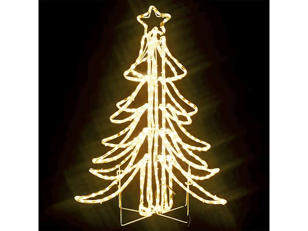 Arbre de Noël pliable avec LED Blanc chaud 87x87x93 cm