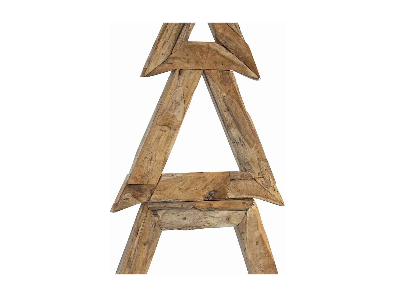 Sapin de Noël avec support Marron 180 cm Bois de teck solide