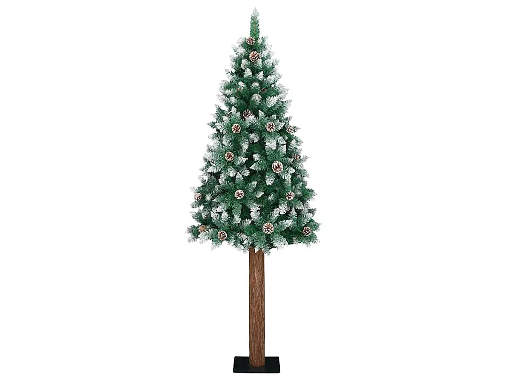 Schlanker Weihnachtsbaum mit 300 LEDs Grün und Weiß 180 cm
