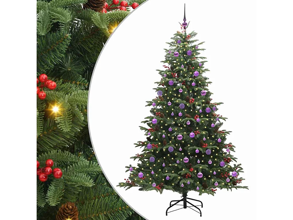 Sapin de Noël artificiel Vert 210 cm PVC, métal et plastique