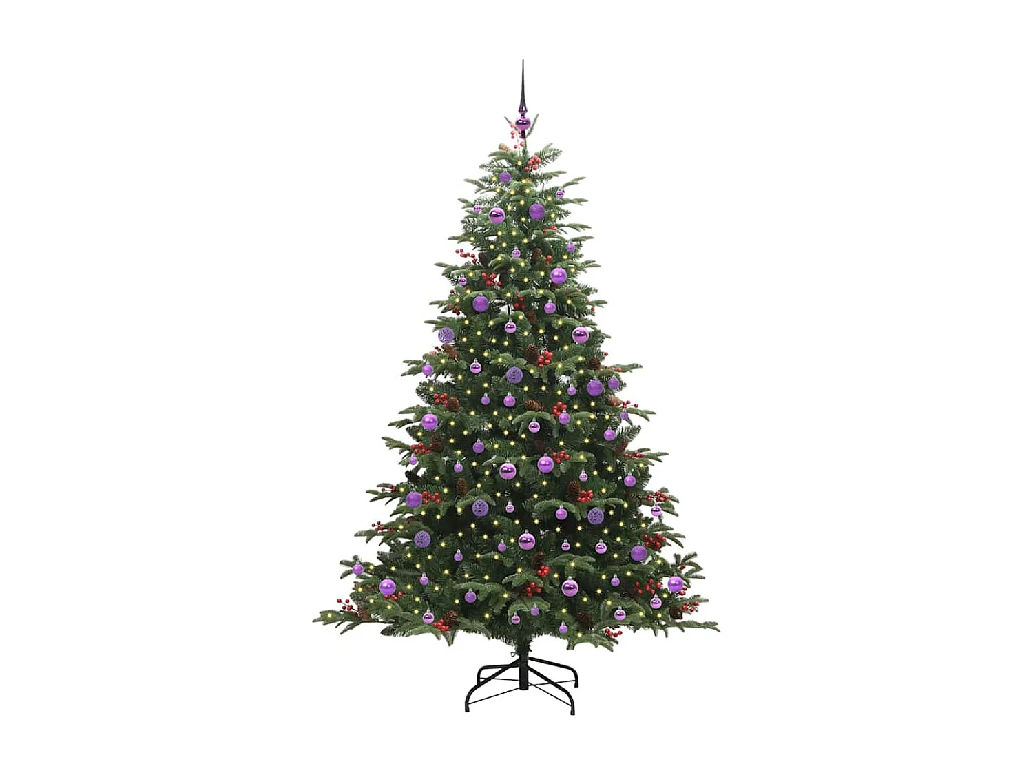 Sapin de Noël artificiel Vert 210 cm PVC, métal et plastique