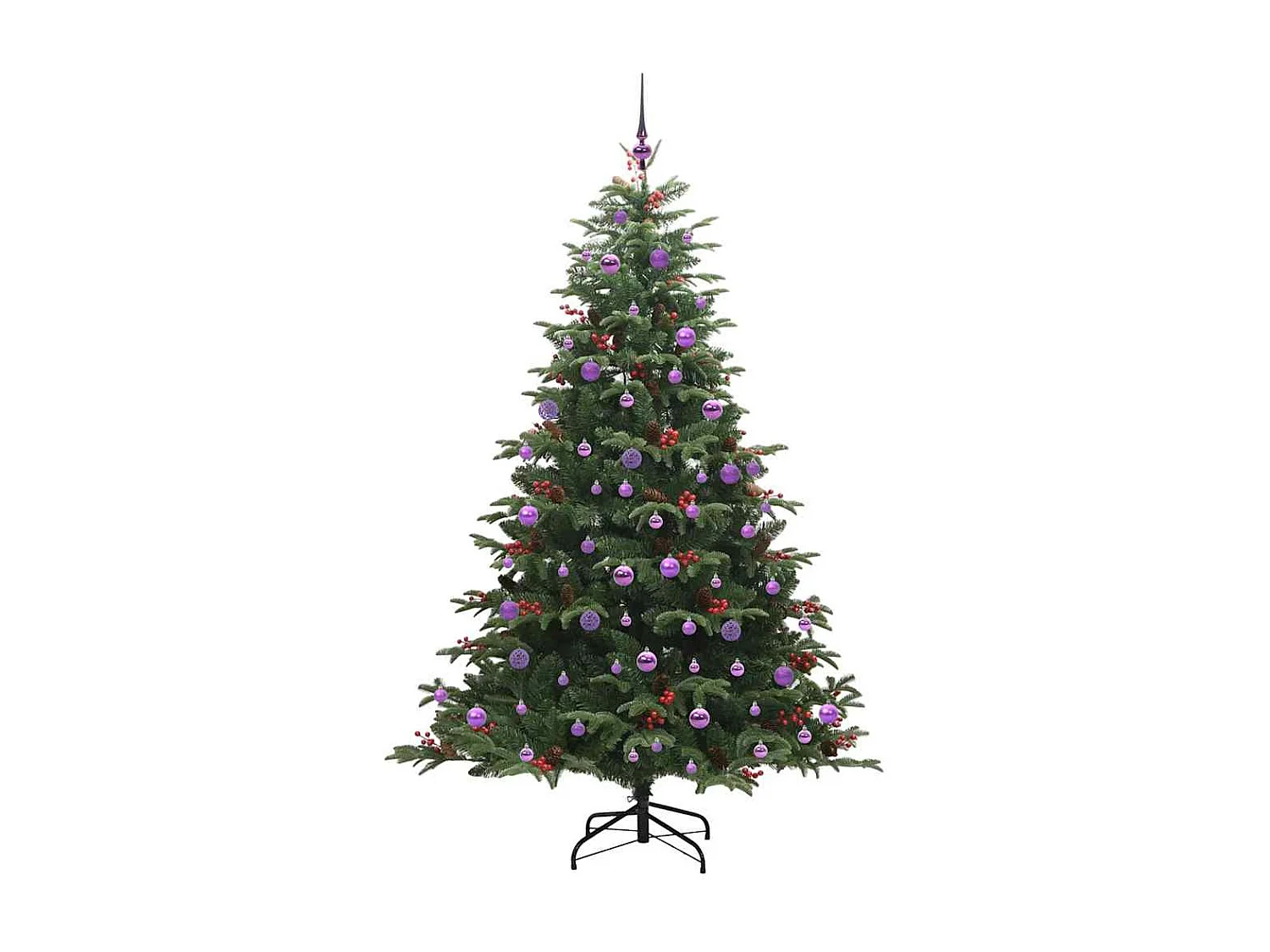 Sapin de Noël artificiel Vert 210 cm PVC, métal et plastique