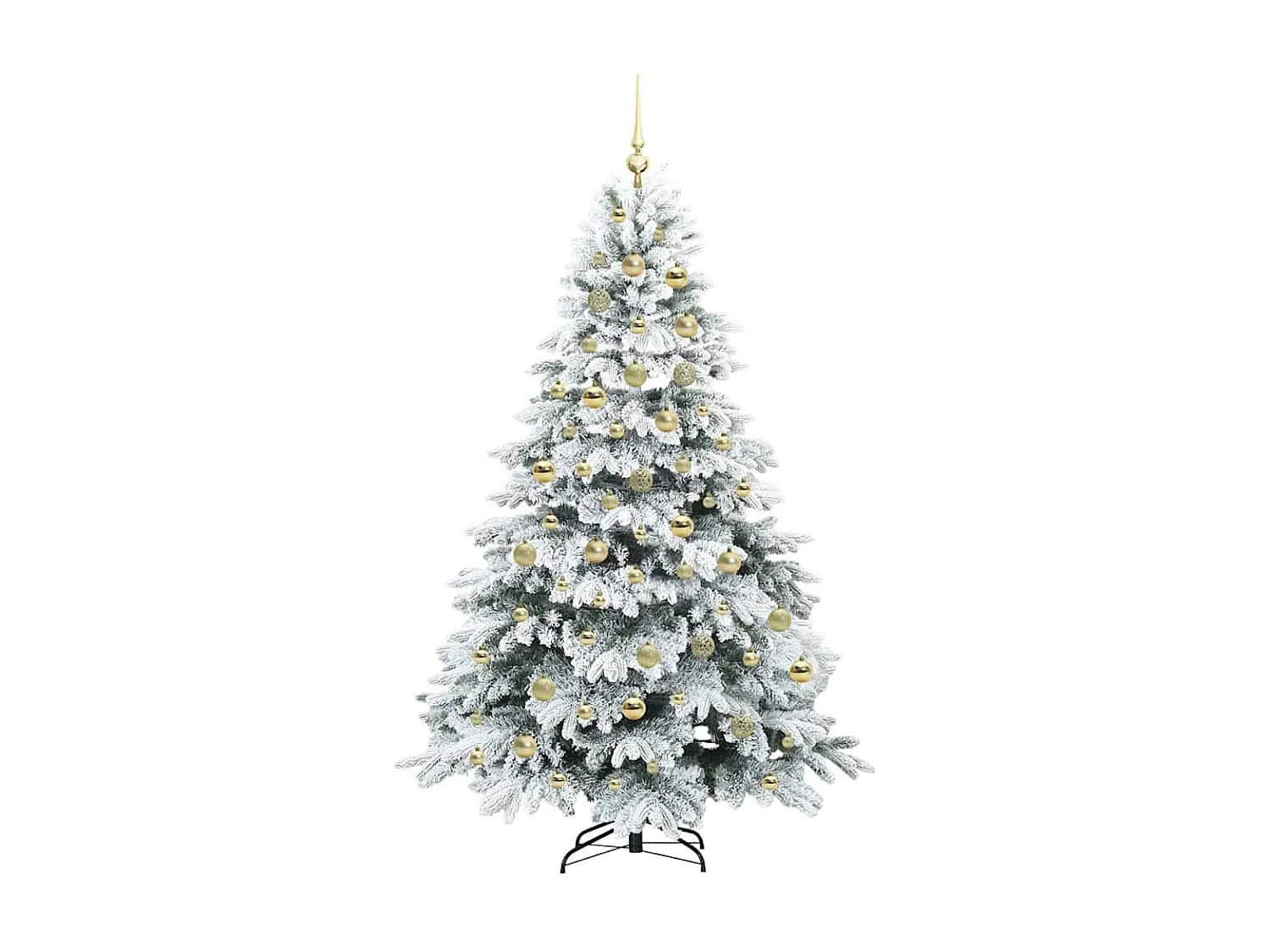 Künstlicher Weihnachtsbaum mit 300 LEDs Grün 210 cm PE und PVC