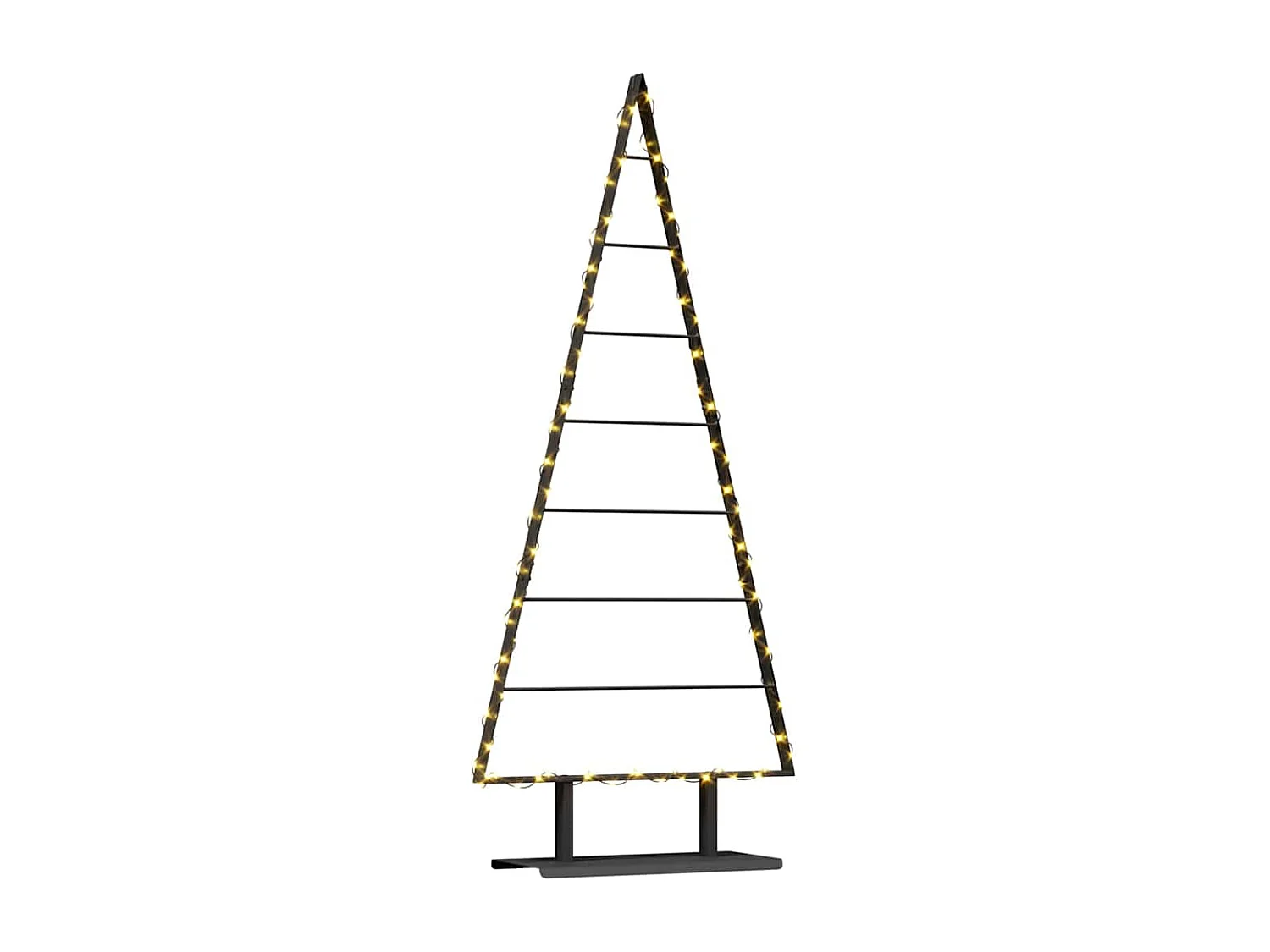 Albero di Natale in metallo con supporto Nero 150 cm Acciaio