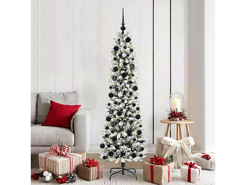 Künstlicher Weihnachtsbaum mit 300 LEDs Grün und Weiß 180 cm