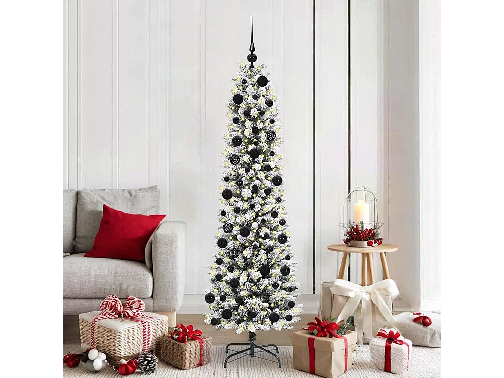 Künstlicher Weihnachtsbaum mit 300 LEDs Grün und Weiß 180 cm