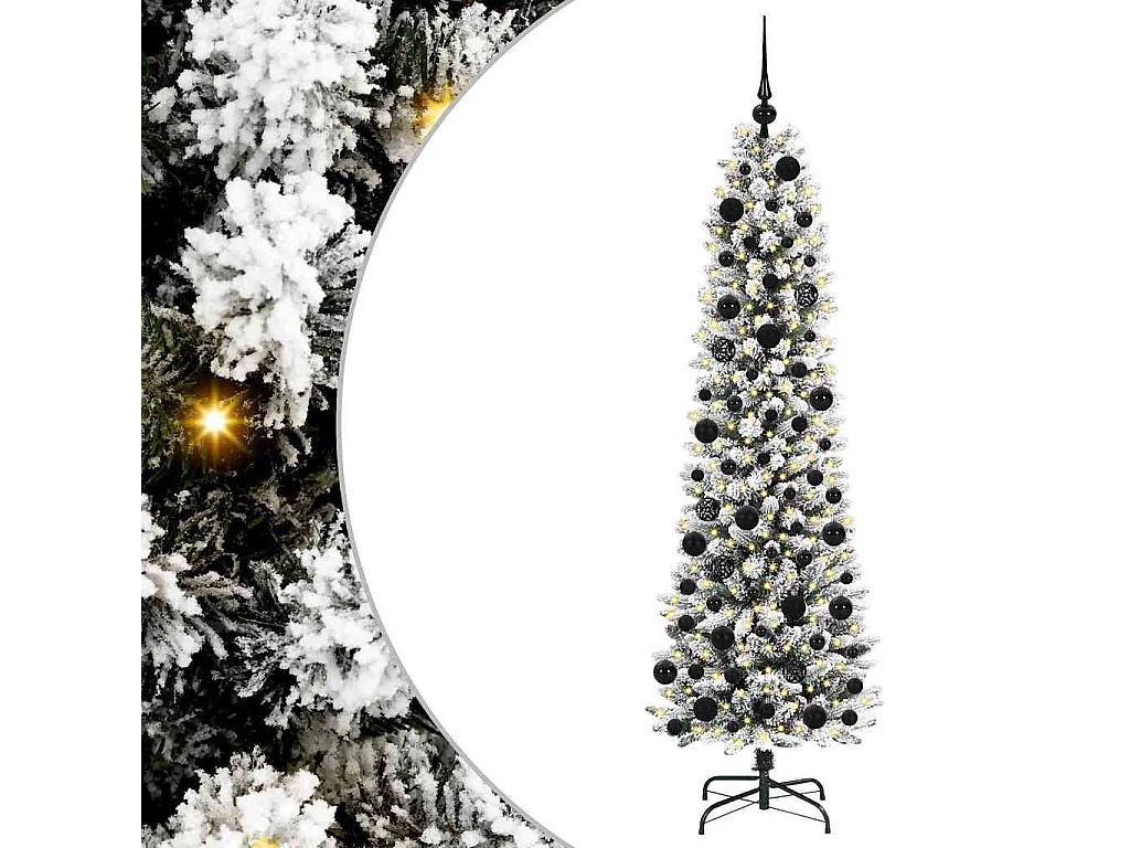 Künstlicher Weihnachtsbaum mit 300 LEDs Grün und Weiß 180 cm