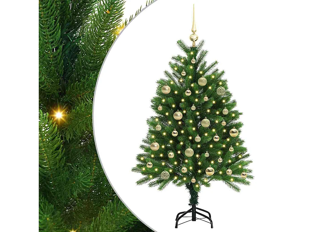 Weihnachtsbaum mit 150 LEDs mit Ständer Grün 120 cm PE