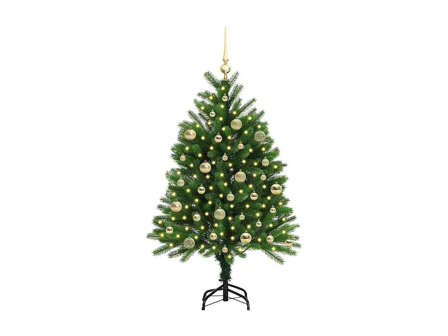 Weihnachtsbaum mit 150 LEDs mit Ständer Grün 120 cm PE