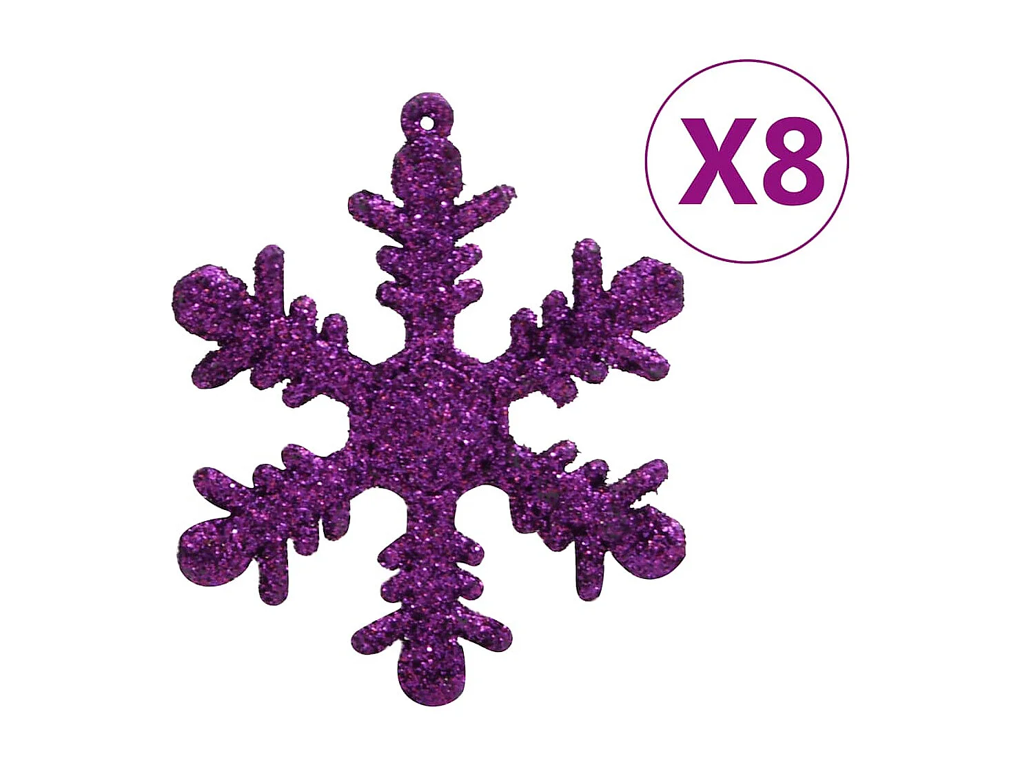 Ensemble de boules de Noël 111 pièces violet polystyrène