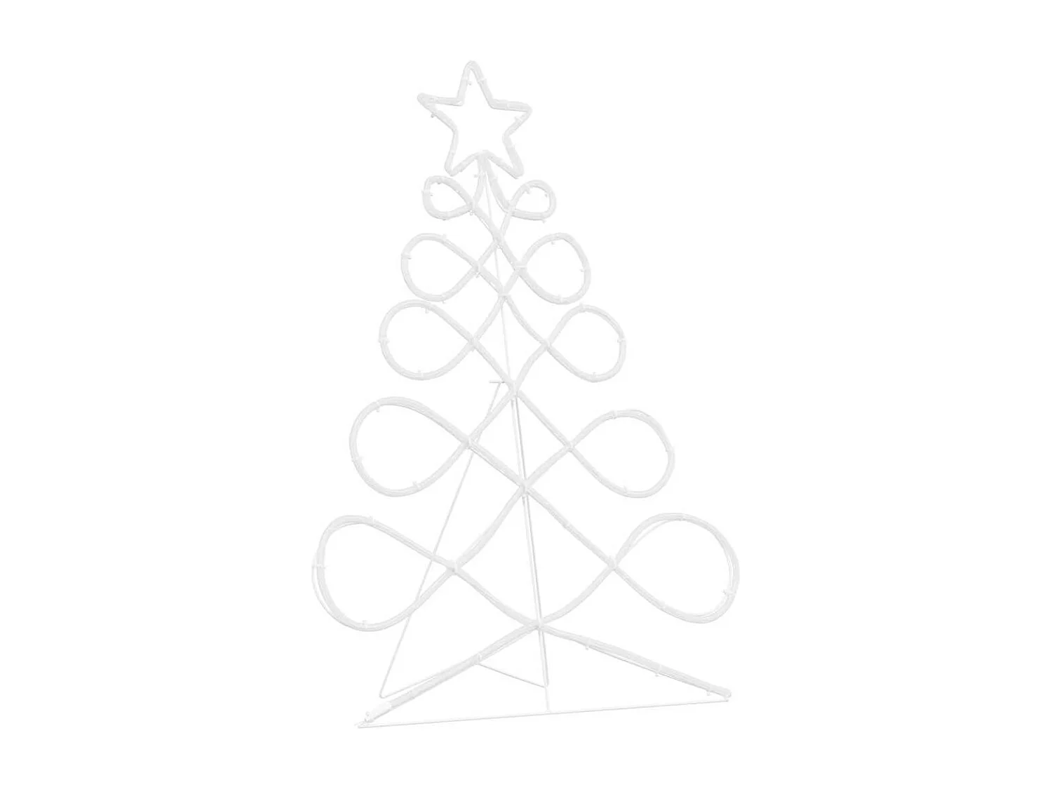 Lumière en forme d'arbre de Noël Multicolore 80 x 56 cm PVC