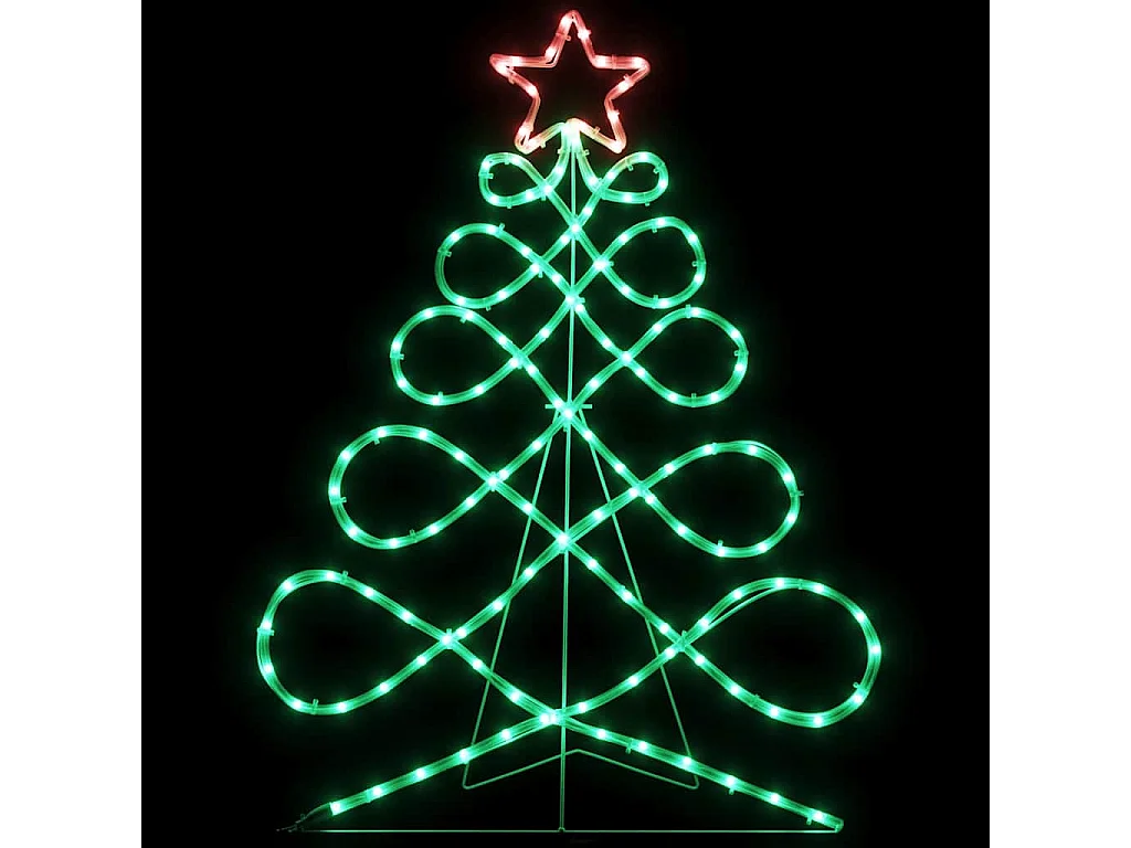 Lumière en forme d'arbre de Noël Multicolore 80 x 56 cm PVC