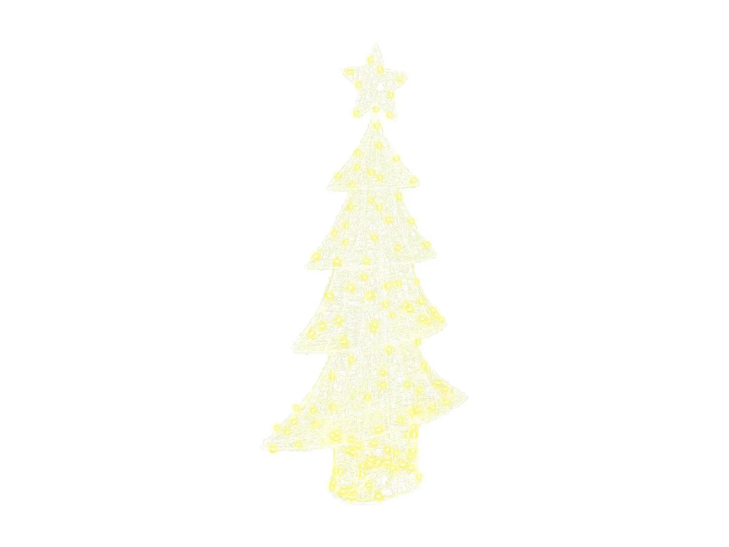 Sapin de Noël avec 160 LED Blanc chaud 150 cm Acrylique